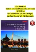 TEST BANK For Modern Advanced Accounting In Canada&comma; 10th Edition By Darrell Herauf&comma; Chima Mbagwu&comma;&vert; All Chapters 1 - 12 Included&comma; Complete Solutions