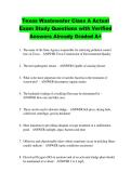 Texas Wastewater Class A Actual  Exam Study Questions with Verified  Answers Already Graded A&plus; 