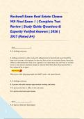 Rockwell Exam Real Estate Classes WA Final Exam 1 &vert; Complete Test Review &vert; Study Guide Questions & Expertly Verified Answers &vert; 2026 &vert; 2027 &lpar;Rated A&plus;&rpar;    