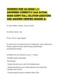 HONDROS NUR 205 EXAM 1 2 3 ANSWERED CORRECTLY 2026 ACTUAL EXAM SCRIPT FULL SOLUTION QUESTIONS AND ANSWERS VERIFIED GRADED A&plus;