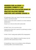 HONDROS NUR 205 EXAM 1 2 3 ANSWERED CORRECTLY 2026 CERTIFICATION EVALUATION EXAMS SET PRACTICE SOLUTION VERIFIED QUESTIONS AND ANSWERS GRADED A&plus;