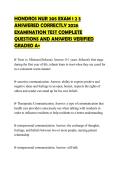 HONDROS NUR 205 EXAM 1 2 3 ANSWERED CORRECTLY 2026 EXAMINATION TEST COMPLETE QUESTIONS AND ANSWERS VERIFIED GRADED A&plus;