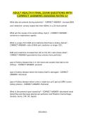 ADULT HEALTH II FINAL EXAM QUESTIONS WITH CORRECT ANSWERS 2025-2026 RATED A