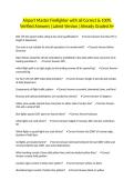 Airport Master Firefighter with all Correct & 100&percnt; Verified Answers &vert;Latest Version &vert;Already Graded A&plus;