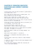 CHAPTER 57&colon; PEDIATRIC DENTISTRY QUESTIONS AND CORRECT VERIFIED ANSWERS