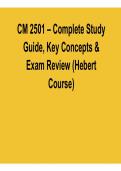 CM 2501 Complete Study Guide Key Concepts and Exam Review Hebert Course Comprehensive Questions Answers Detailed Explanations 2025&sol; 2026