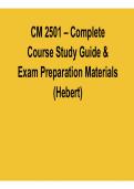 CM 2501 Complete Course Study Guide Exam Preparation Materials Hebert Comprehensive Questions Answers Detailed Explanations 2025&sol; 2026