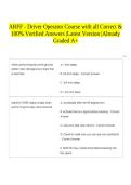 ARFF - Driver Operator &ndash; Course with all Correct & 100&percnt; Verified Answers &vert;Latest Version &vert;Already Graded A&plus;