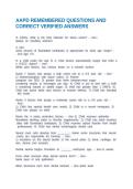 AAPD REMEMBERED QUESTIONS AND CORRECT VERIFIED ANSWERS
