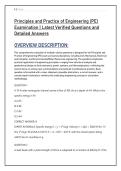 Principles and Practice of Engineering &lpar;PE&rpar; Examination &vert; Latest Verified Questions and Detailed Answers 