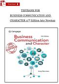 Business Communication and Character &lpar;11th Edition&rpar; by Amy Newman &ndash; Test Bank &ndash; Practice Questions with Answers