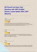 NC Funeral Law Exam &vert; Key Questions with 100&percnt; Certified Answers &vert; Latest Update 2026 &vert; 2027 &lpar;Rated A&rpar;    