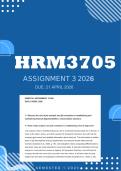 HRM3705 Assignment 3 Semester 1 2026 - Distinction - Due 21 April 2026