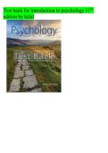 Test Bank&colon; Introduction to Psychology &lpar;11th Edition&rpar; &ndash; James W&period; Kalat &vert; Verified Q&A