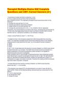 Therapist Multiple-Choice SAE Complete Questions and 100&percnt; Correct Answers &lpar;A&plus;&rpar;