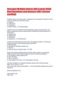 Therapist Multiple-Choice SAE &lpar;Latest 2026&rpar; Real Questions and Answers 100&percnt; Correct &lpar;verified&rpar;
