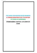 TEST BANK FOR MODERN BLOOD BANKING  & TRANSFUSION PRACTICES 7TH EDITION  BY DENISE M HARMENING  9780803668881 CHAPTER 1-29 COMPLETE  GUIDE  complete newest solution 