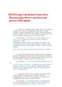 Dosage Calculation Practice Exam&colon; IV Infusion Rates&comma; mcg&sol;kg&sol;min&comma; & Safe Dose Problems