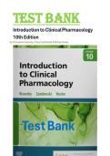 Test Bank for Introduction to Clinical Pharmacology &lpar;10th Edition by Constance Visovsky&comma; Cheryl Zambroski & Shirley Hosler&rpar; &vert; All Chapters 1&ndash;20 &vert; Complete Guide A&plus;&vert; ISBN 978-0323755351