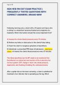 NGN HESI RN EXIT EXAM PRACTICE &vert;  FREQUENTLY TESTED QUESTIONS WITH  CORRECT ANSWERS &vert; BRAND NEW&excl;