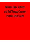 Williams Basic Nutrition and Diet Therapy Chapter 4 Proteins Study Guide Questions Answers Comprehensive Detailed Explanations 2025&sol; 2026