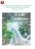Financial & Managerial Accounting&colon; The Basics for Business Decisions &lpar;20th Edition&rpar; by Jan Williams &ndash; Test Bank &ndash; Chapters 1&ndash;26 Complete Practice Questions with Answers