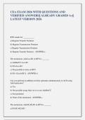 CEA EXAM 2026 WITH QUESTIONS AND  VERIFIED ANSWERS&vert;&vert; ALREADY GRADED A&plus;&vert;&vert;  LATEST VERSION 2026