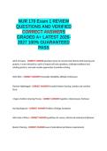 NUR 170 Exam 1 REVIEW QUESTIONS AND VERIFIED CORRECT ANSWERS GRADED A&plus; LATEST&period;docx