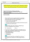 Test Bank &ndash; Contemporary Nursing&colon; Issues&comma; Trends&comma; and Management 7th Edition by Barbara Cherry &vert; Exam Questions & Solutions