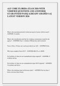 ALF CORE FLORIDA EXAM 2026 WITH  VERIFIED QUESTIONS AND ANSWERS&vert;&vert;  GUARANTEED PASS&vert;&vert; ALREADY GRADED A&plus;&vert;&vert;  LATEST VERSION 2026