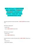 NUR170 Exam 4 QUESTIONS AND VERIFIED CORRECT ANSWERS GRADED A&plus; -LATEST 2026-2027- 100- GUARANTEED PASS&period;docx