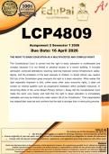LCP4809 Assignment 2 &lpar;COMPLETE ANSWERS&rpar; Semester 1 2026 - DUE 16 April 2026