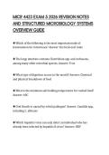 MICR 4423 EXAM 5 2026 REVISION NOTES  AND STRUCTURED MICROBIOLOGY SYSTEMS  OVERVIEW GUIDE