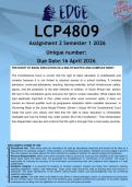 LCP4809 Assignment 2 &lpar;ANSWERS&rpar; Semester 1 2026 - DISTINCTION GUARANTEED