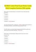NUR651 Latest Final Exam Study Guide  With Complete Solution 2026 update
