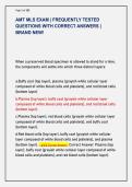 AMT MLS EXAM &vert; FREQUENTLY TESTED  QUESTIONS WITH CORRECT ANSWERS &vert;  BRAND NEW&excl;