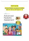 Test Bank &ndash; Advanced Pediatric Assessment 3rd Edition by Ellen M&period; Chiocca &vert; Exam Questions & Solutions