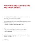 FSM 122 MIDTERM EXAM 2 QUESTIONS AND VERIFIED ANSWERS