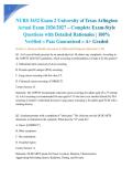 NURS 3632 Exam 2 University of Texas Arlington Actual Exam 2026&sol;2027 &ndash; Complete Exam-Style Questions with Detailed Rationales &vert; 100&percnt; Verified &ndash; Pass Guaranteed &ndash; A&plus; Graded