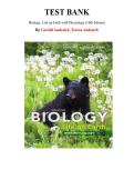 Test Bank for Biology&colon; Life on Earth with Physiology &lpar;10th Edition&rpar; by Gerald Audesirk&comma; Chapter 1-41 &vert; All Chapters