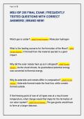 MSU ISP 205 FINAL EXAM &vert; FREQUENTLY  TESTED QUESTIONS WITH CORRECT  ANSWERS &vert; BRAND NEW&excl; 