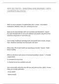 HINF 265 TEST &num;1 - QUESTIONS AND ANSWERS &vert; WITH COMPLETE SOLUTIONS&period;
