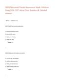 NR509 Advanced Physical Assessment Week 4 Midterm Exam 2026 &sol;2027 Actual Exam Questions &  Detailed Answers