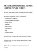 MN 552 FINAL EXAM REVIEW 2026 COMPLETE  QUESTIONS ANSWERS GRADED A&plus; 