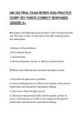 MN 552 FINAL EXAM REVIEW 2026 PRACTICE  SCRIPT KEY POINTS CORRECT RESPONSES  GRADED A&plus;