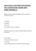 MN 552 FINAL EXAM REVIEW 2026 REVISION  PACK QUESTION BANK ANSWER SHEET  EXPERT APPROVED A&plus; 