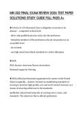 MN 552 FINAL EXAM REVIEW 2026 TEST PAPER  SOLUTIONS STUDY GUIDE FULL PASS A&plus; 