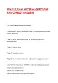 FSM 122 FINAL MATERIAL QUESTIONS AND CORRECT ANSWERS