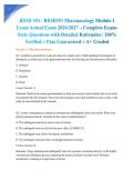 NUR1023C Exam 1 Actual Exam 2026&sol;2027 &ndash; Complete Exam-Style Questions with Detailed Rationales &vert; 100&percnt; Verified &ndash; Pass Guaranteed &ndash; A&plus; Graded