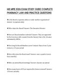 MS MPJE 2026 EXAM STUDY GUIDE COMPLETE  PHARMACY LAW AND PRACTICE QUESTIONS
